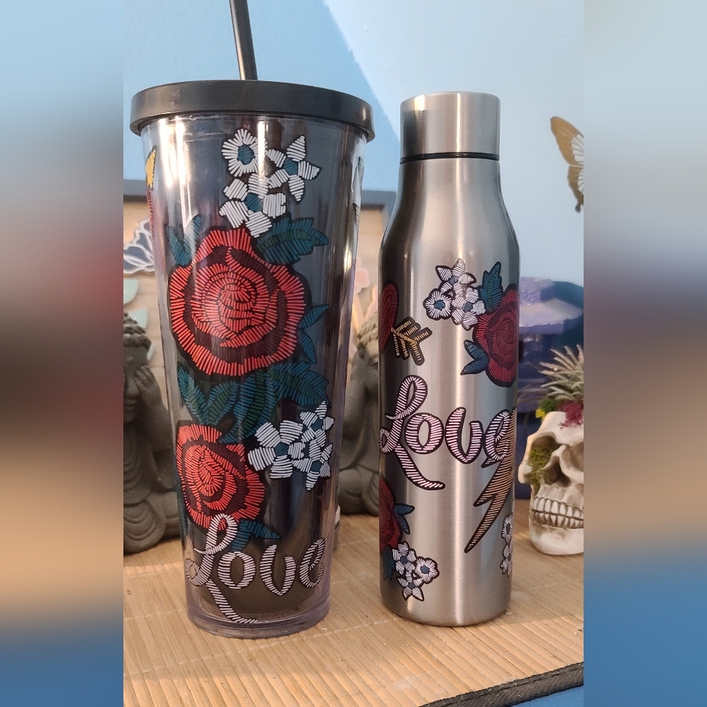 Rare Starbucks Love valentine stitch tattoo set.